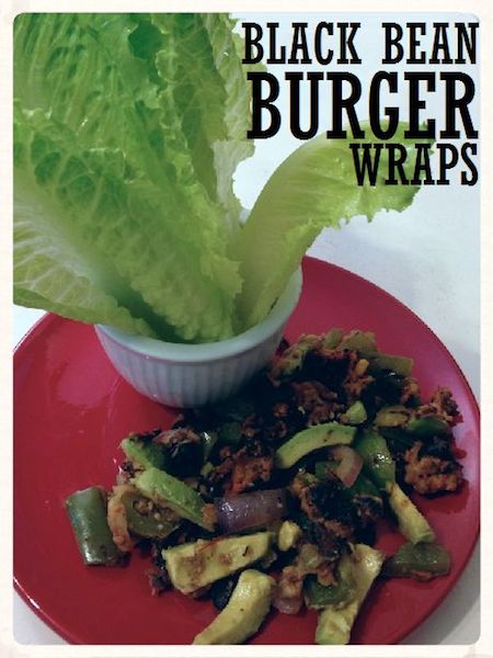 Black Bean Burger Wraps