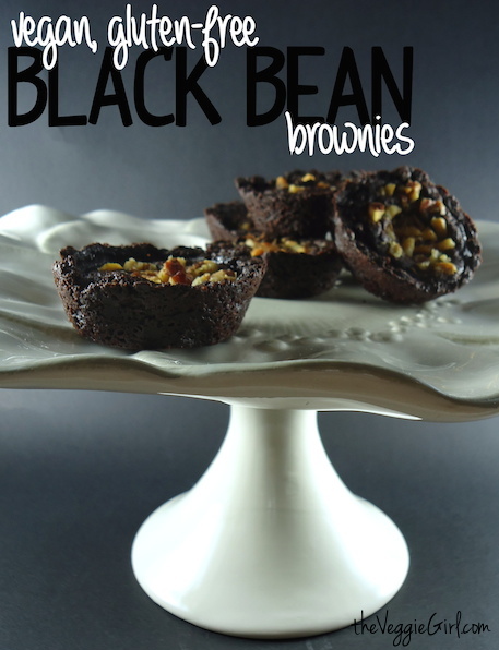Black Bean Brownies {vegan, gluten-free} || theVeggieGirl.com